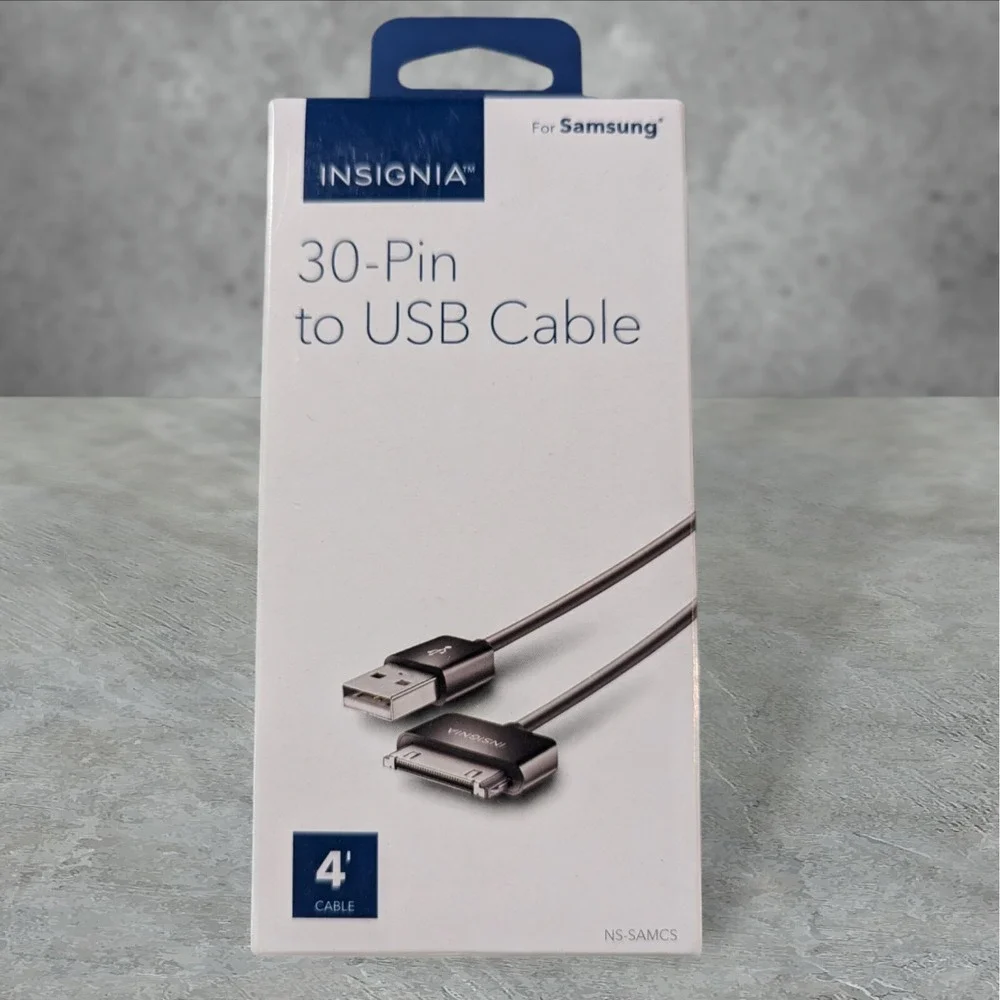 Insignia 30-Pin‎ Charge-and-Sync Cable - Black 4' Cable
